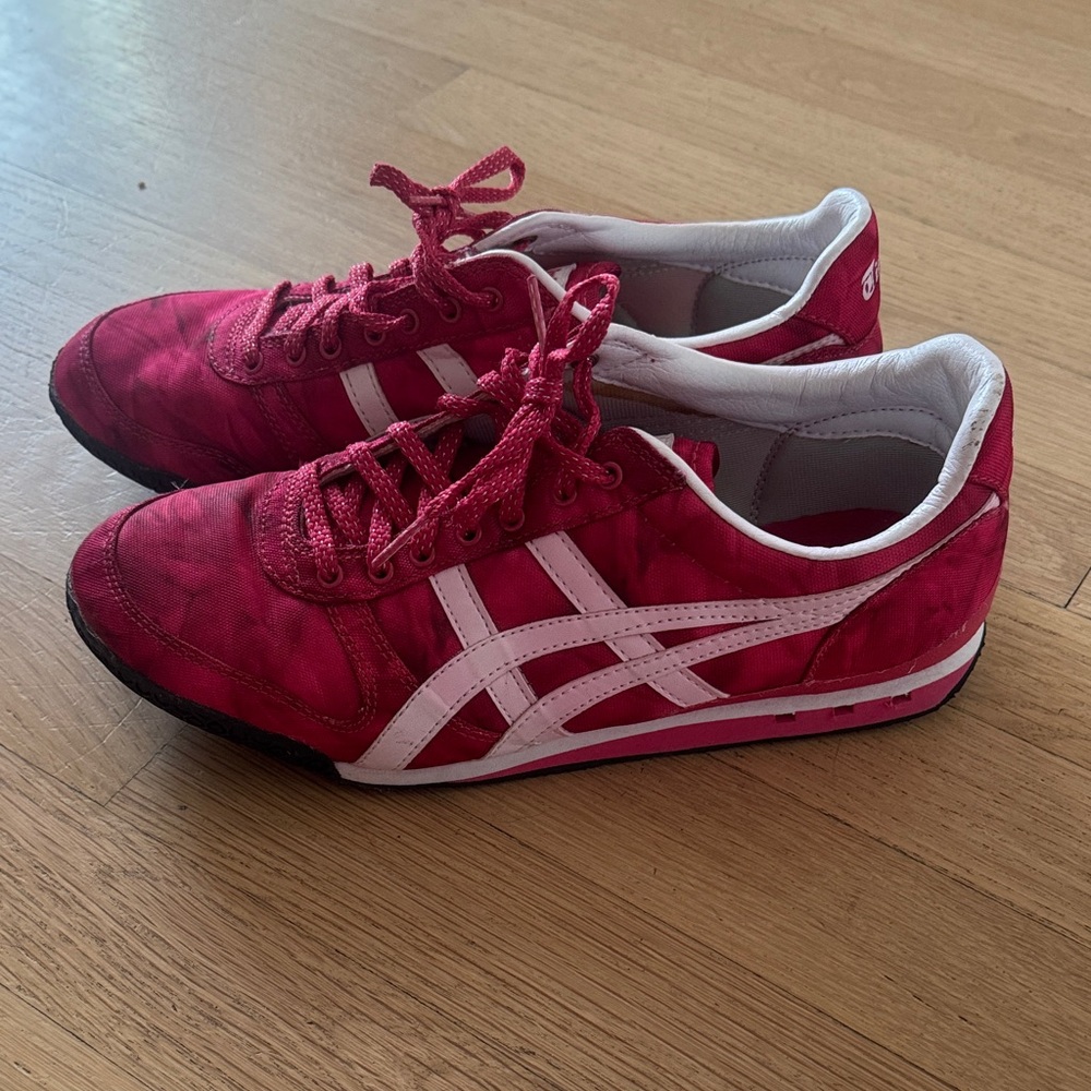 Onitsuka Tiger by Asics Hot Pink & White Women's Sneakers